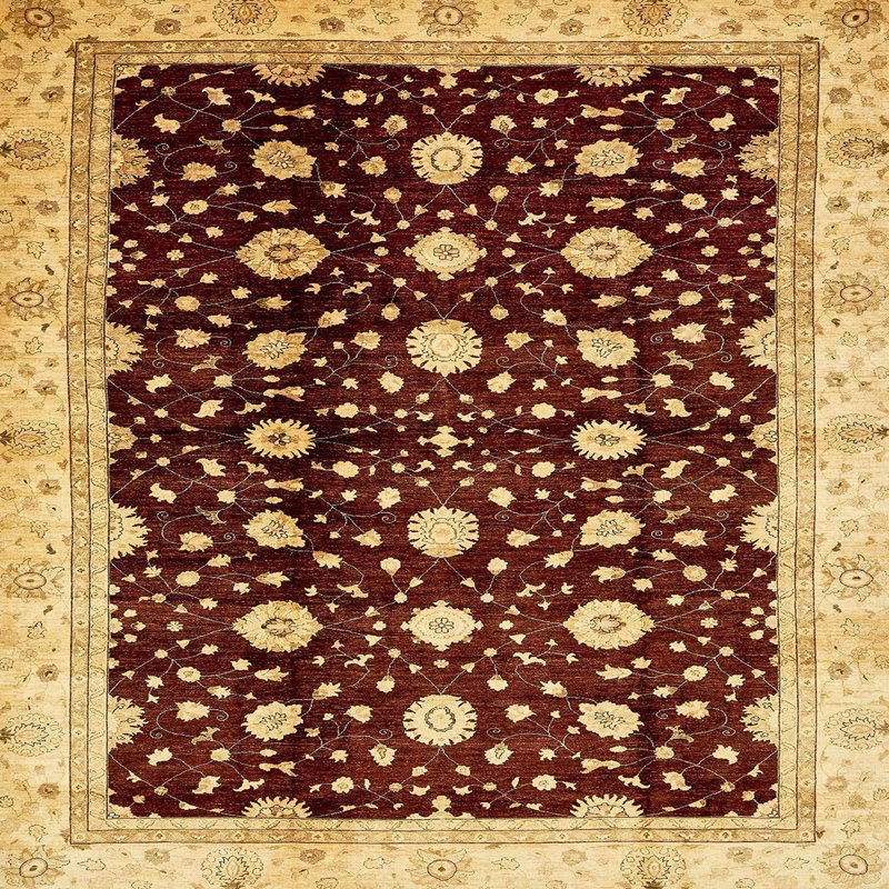 Tapis multicolore à motif abstrait Adalid, Carré 6 pi