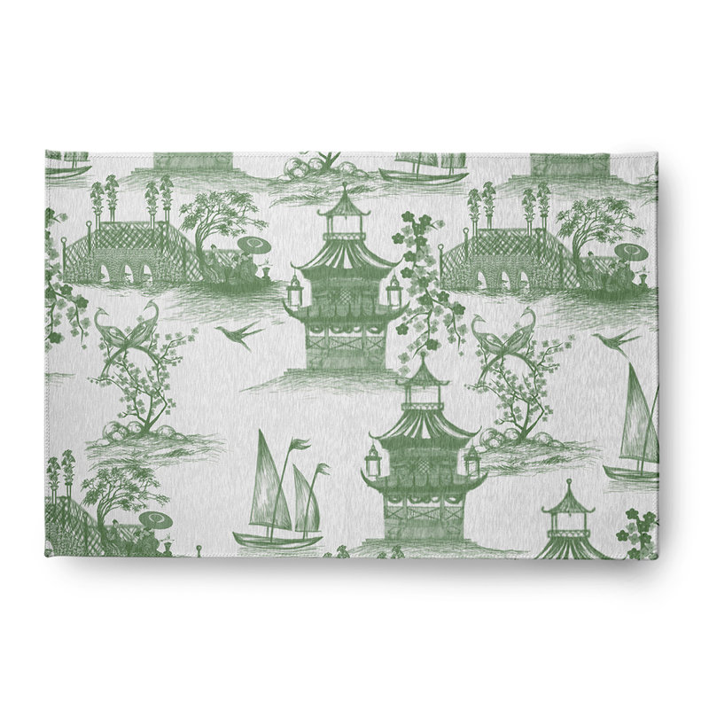 Bangeniguen Chenille Toile Indoor Rug, Rectangle 4' x 6'