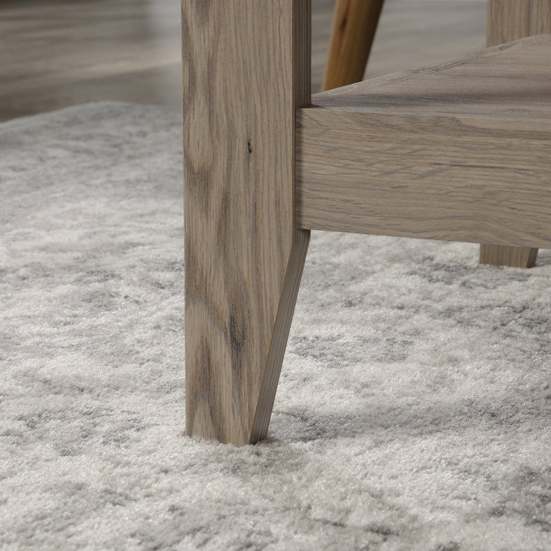 Table basse à plateau relevable, finition brune