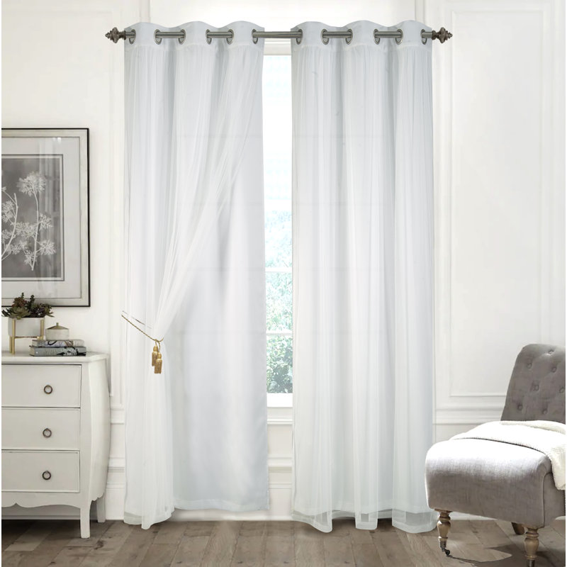 Paire de rideaux obscurcissant Hendrix, Gris anthracite, L 38 po x L 63 po
