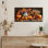Art mural en forme de citrouille rustique en 2 dimensions