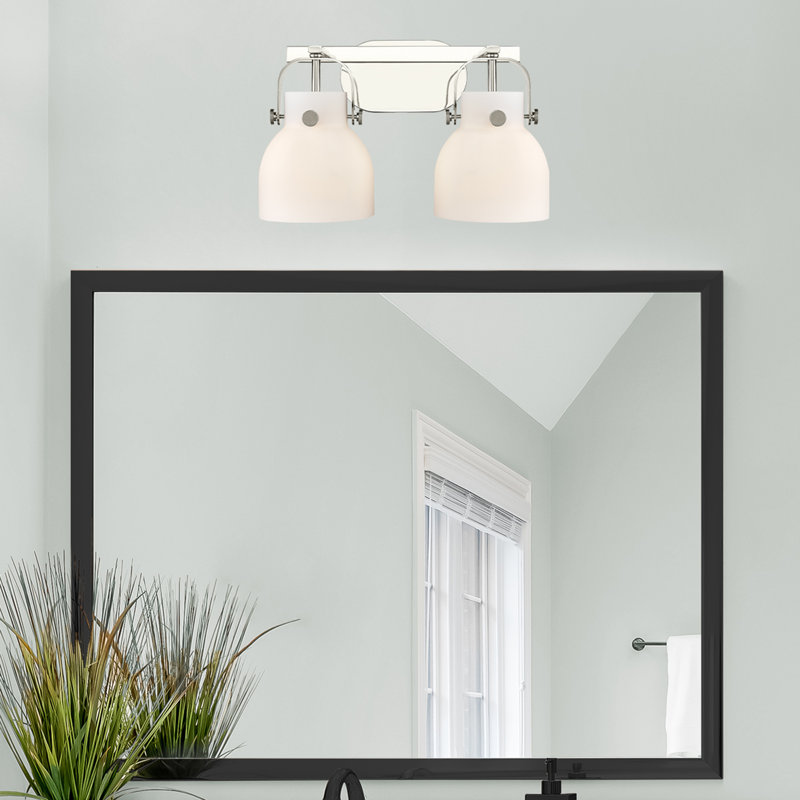 Skycrest 6 - Light Dimmable Vanity Light, White, Polished Nickel, 2 Lights