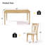 Ensemble de table de salle à manger 60 po avec 4 chaises, idéal pour 4 à 6 personnes