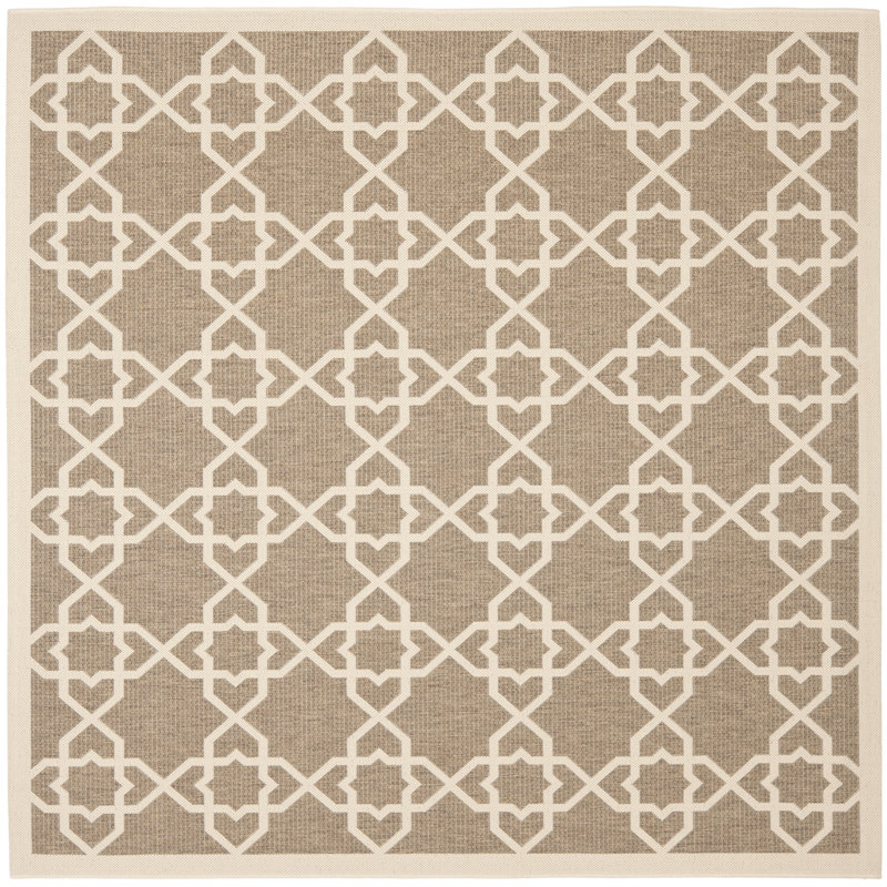 Dirks Performance Geometric Indoor/Outdoor Area Rug, Square 6'7"