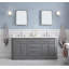 72" Palace Collection Quartz Carrara Cashmere Grey Bathroom Vanity Set With Hardware And F2-0012 Faucets in Chrome Finish-979452820-979452823-980833548