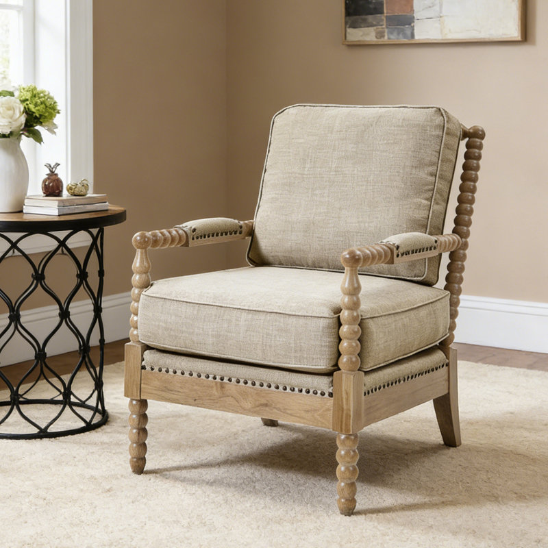 Chaise avec accoudoirs Modern, Beige