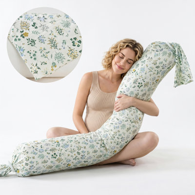 Adjustable Pregnancy Pillow – Full Body Support for Side Sleeping - Adjustable Firmness and Shape - Supports Back, Legs, Belly, HIPS for Pregnant Women - Removable Cover
