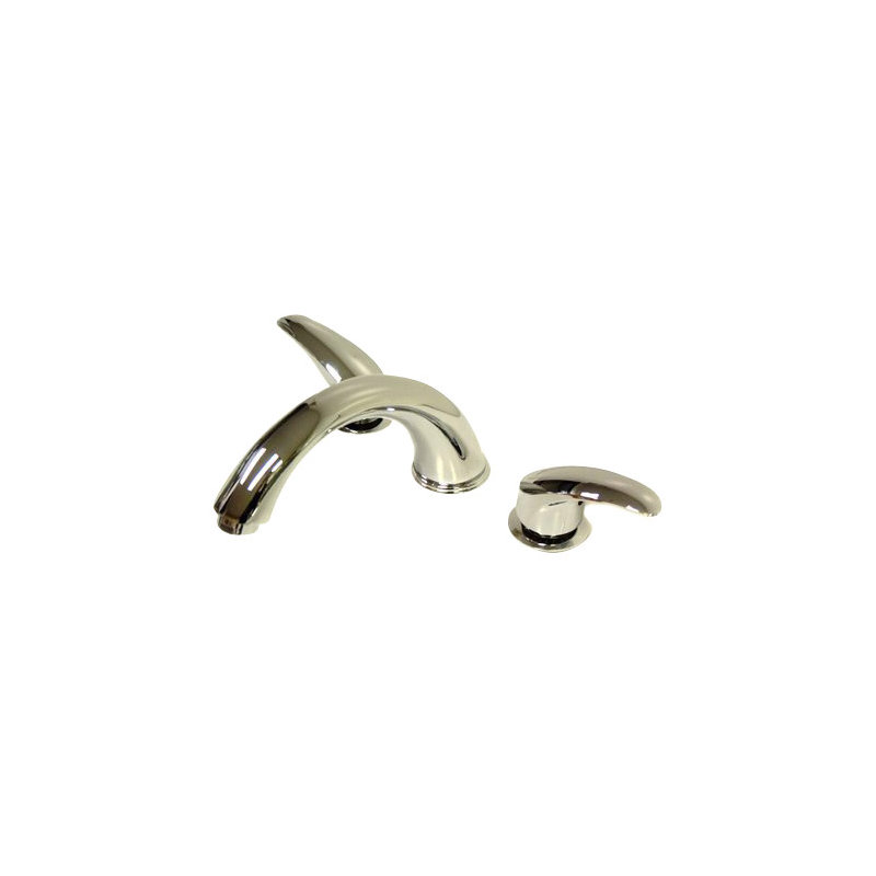 Daytona Double Handle Deck Mounted Roman Tub Faucet, Satin Nickel