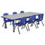 Table rectangulaire d'activités en T avec moulures totales réglables-109512144-109512149-109512145