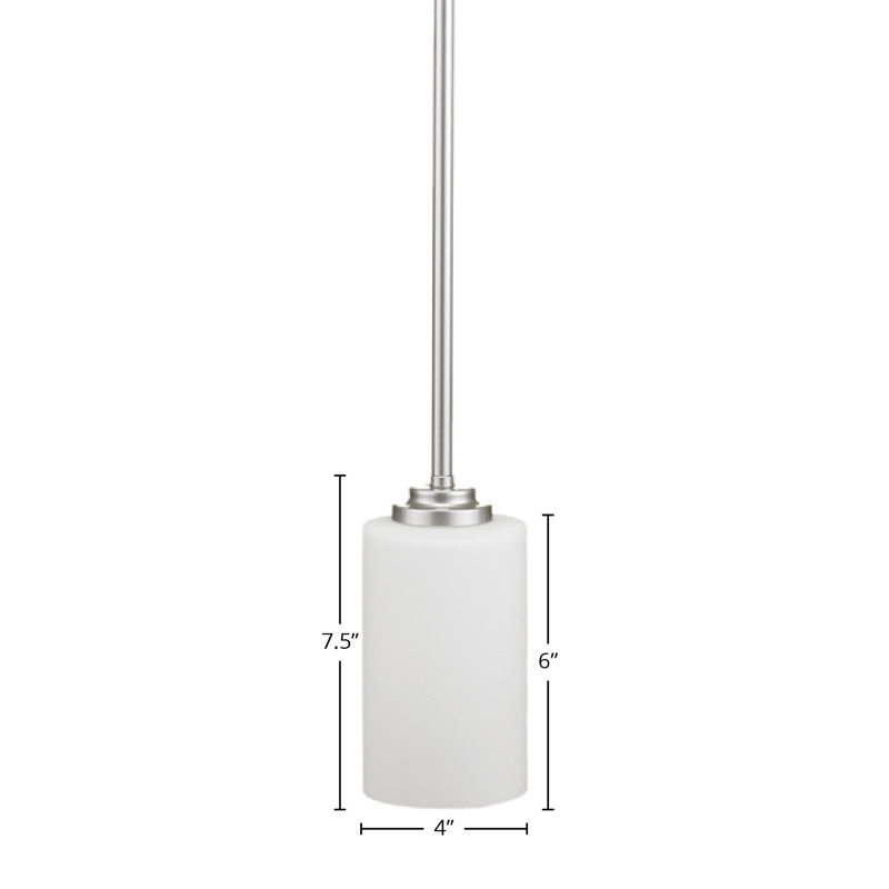 Luminaire suspendu 1 lumière Iris, Chrome brossé