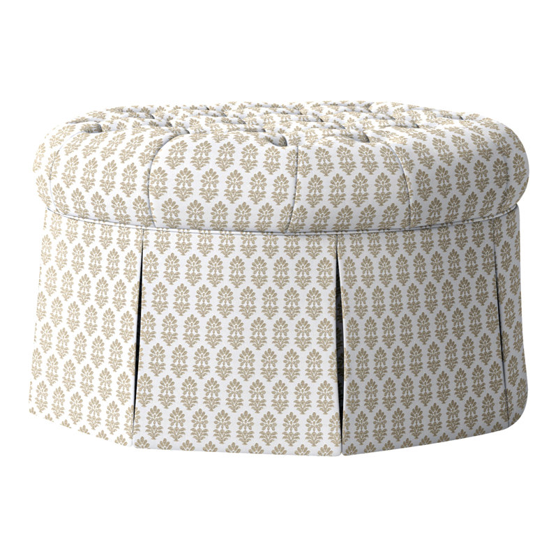 Alma Round Ottoman, Perigold Francine Linen