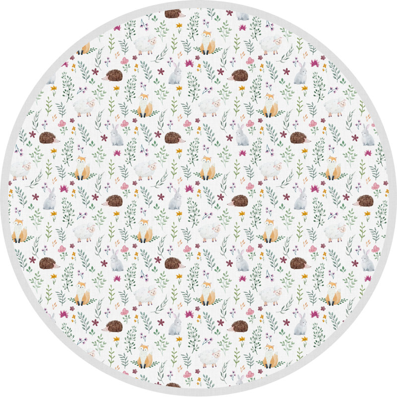 Roslind Vinyl Machine Printed Area Rug, Round 200cm