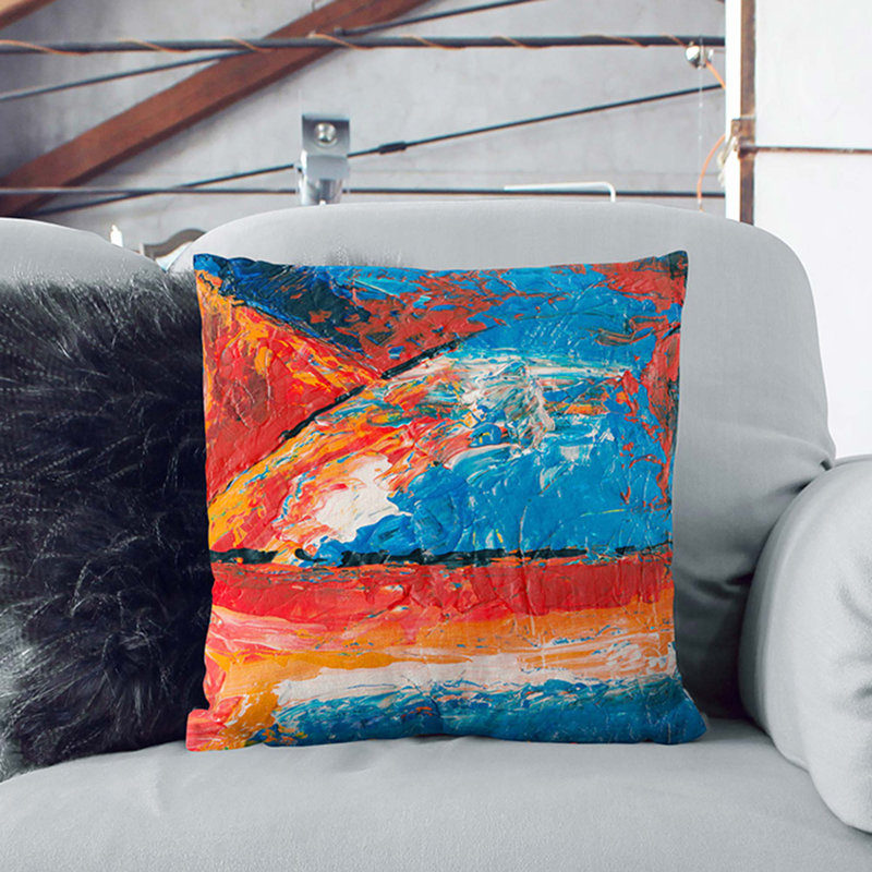 Abstract Square Throw Cushion, 40 x 40 cm
