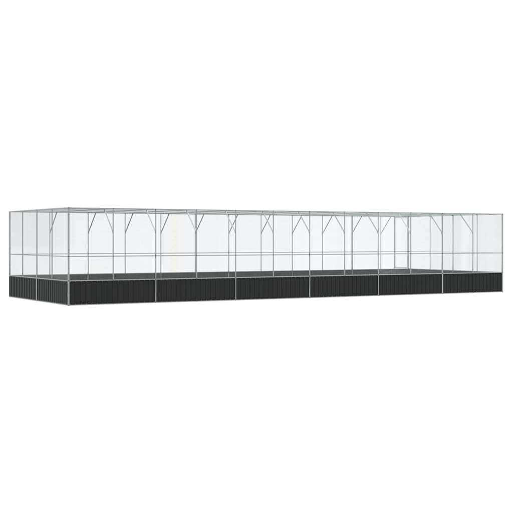 View of Tucker Murphy Pet™ Aviary Silver And Anthracite Galvanized Steel Large ...