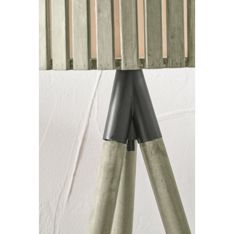 Rabanne Wood Tripod Lamp, Antique