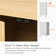 2-Piece Modern Minimalist Bedside Table And Nightstand Set, Oak Colour, Rounded Top With Slatted Door Design, Reed Pattern With Built-In Charger Outlet