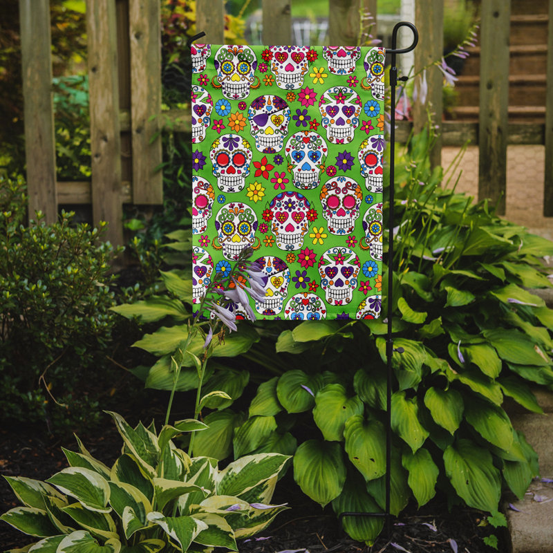 Double Sided 15'' H x 11'' W Polyester Halloween Garden Flag
