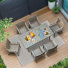 Patio Metal / Wicker 6 Person Dining Set With Umbrella Hole