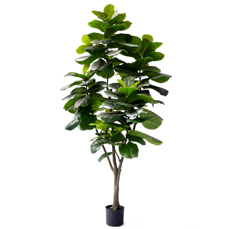 90" Large Artificial Fiddle Leaf Fig Tree in Pot