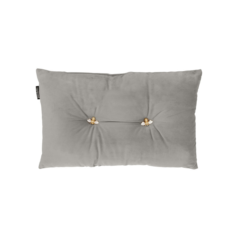 Rectangular Cushion, Silver/Grey