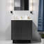 Ensemble de meuble-lavabo simple 30,04 po avec plateau en résine Rayinth-1583557367