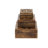 Attridge Wood Handmade Tree Decorative Brown Box with Hinged Lid Set