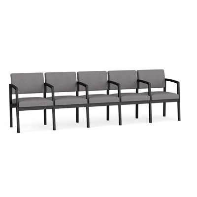Lenox Steel Waiting Reception 5 Seat Tandem Seating Metal Frame