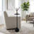 Rhapsody Modern Metal 25"H Drink Table in Black Finish with Round Top Accent Table