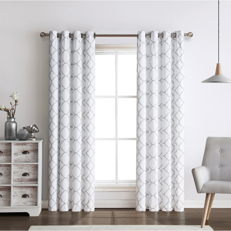 Griner Room Darkening Curtain Pair, Gray
