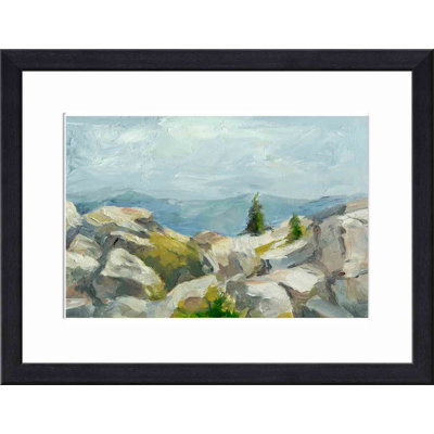 Impasto Mountainside III - peinture encadrée