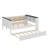 Full-Size Daybed With Storage Shelves, Upholstered Backrest, USB Port, And Trundle Bed-480993659