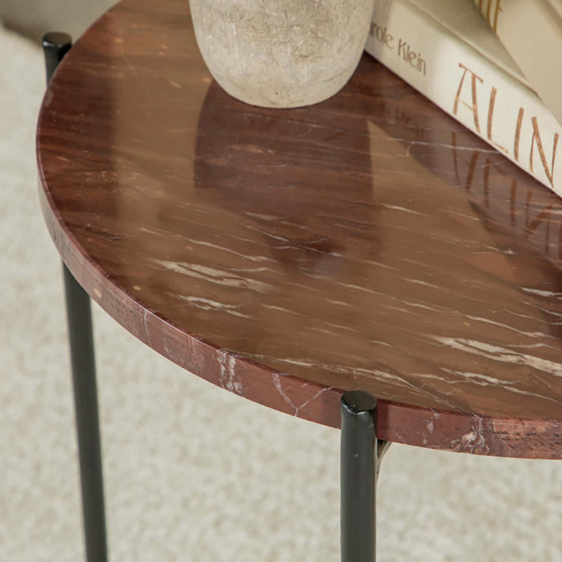 Table d'appoint élégante en marbre avec fonctionnalité polyvalente