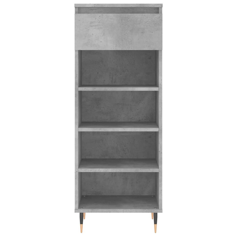 4 Pair Shoe Storage Cabinet, Concrete Grey