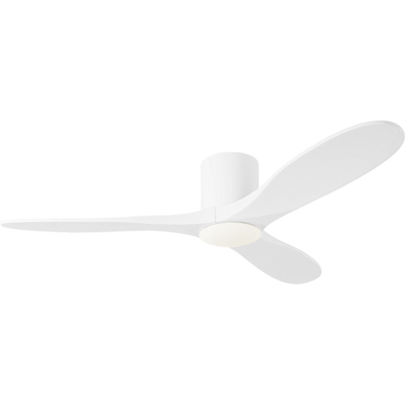 Maverick Smart Hugger LED Ceiling Fan, Matte White, Matte White, 52" Wide