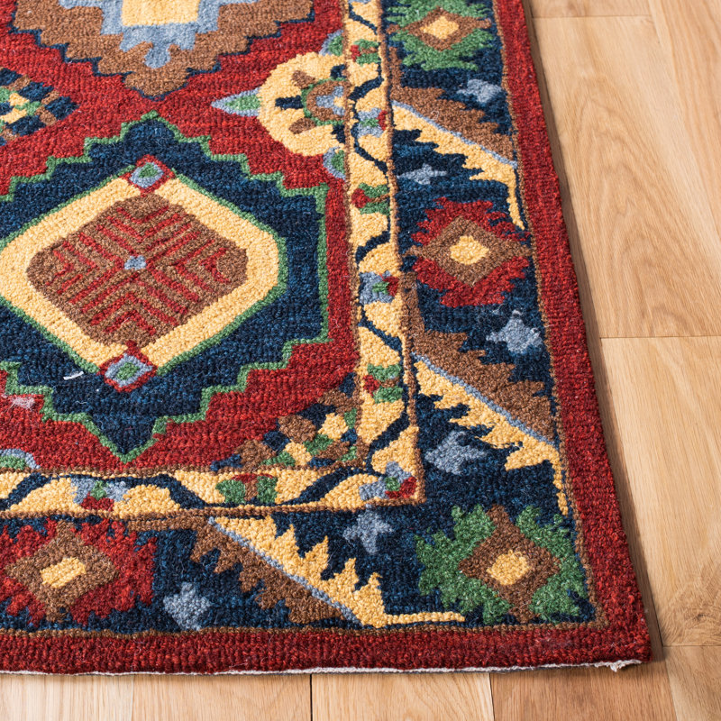 Gorou Hand Tufted Wool Oriental Rug, Rectangle 9' x 12'
