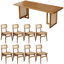 Modern simple solid wood dining table set.
