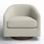 Fauteuil demi-tonneau pivotant avec repose-pieds Bennett-129180035