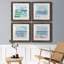 Jour sur le lac - Ensemble de 4 peintures sur toile encadrées-326967551-326967488