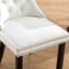Ensemble de 2 chaises capitonnées haut de gamme en bois massif capitonné et velours avec pieds en bois et garniture cloutée