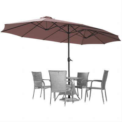 Parasol de marché rectangulaire Crosspointe 180'