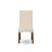 3 Piece Kitchen Table & Chairs Set Contains a Round Dining Room Table with Dropleaf and 2 Cream Linen Fabric Parson Dining Chairs, Mahogany-476447716-476447719-429625714