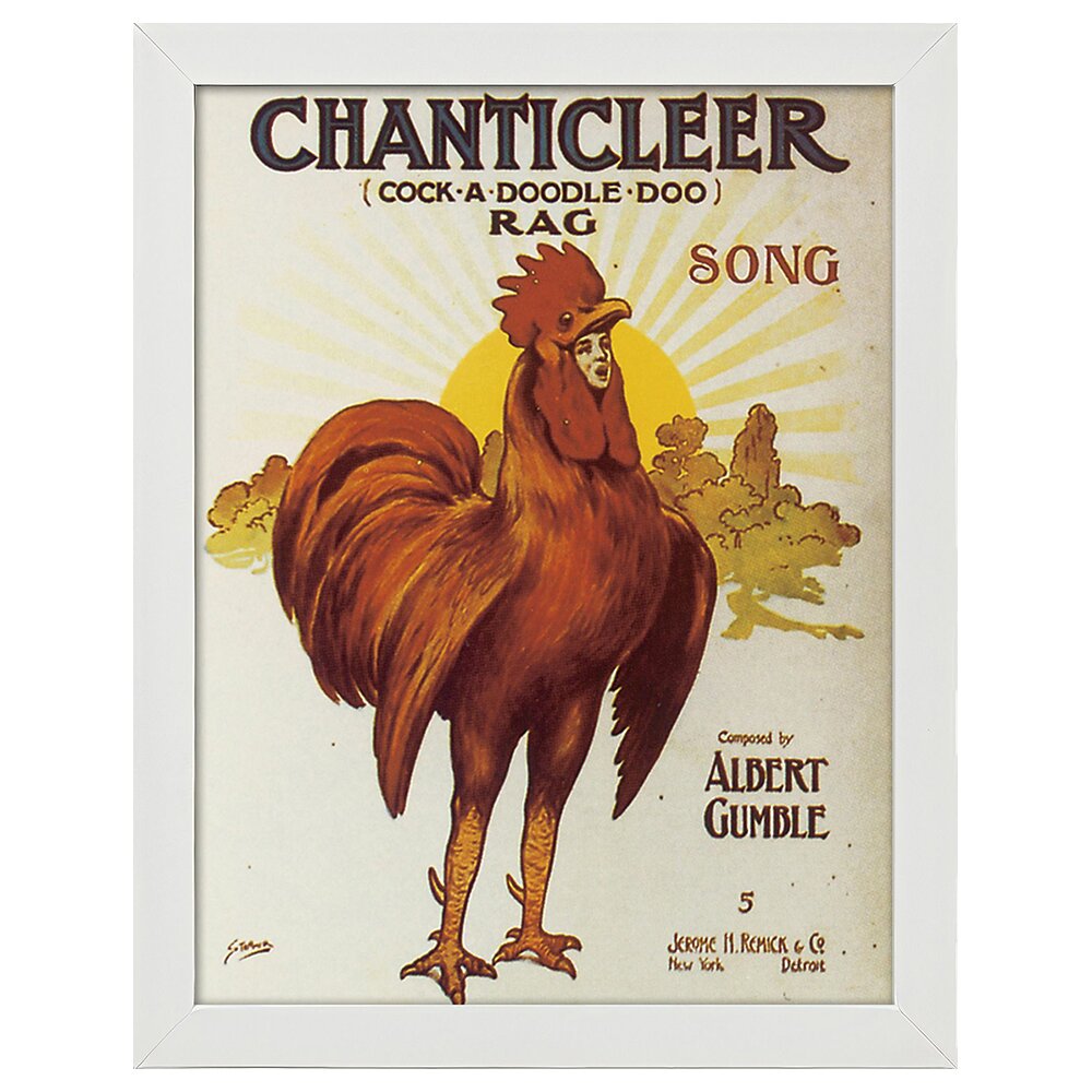 Leinwandbild Vintage Music Cover Chanticleer (Cock A Doodle Doo)