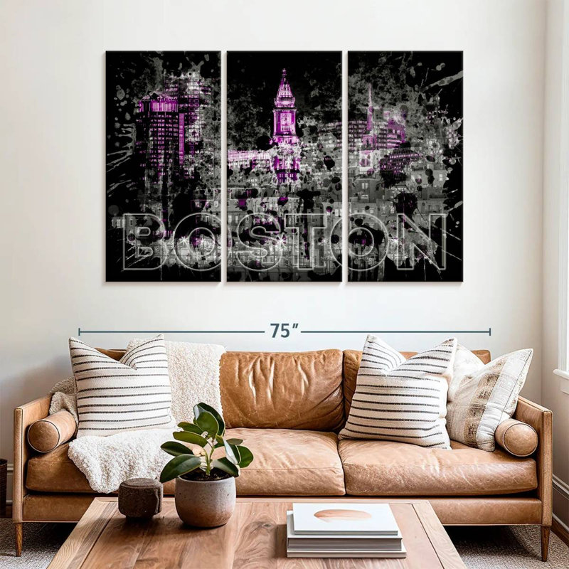 Sebbie Boston Skyline Pop, H 42 po x l 65 po