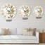 Abstrait soleil et lune avec feuille verte III - horloge murale moderne-60328272