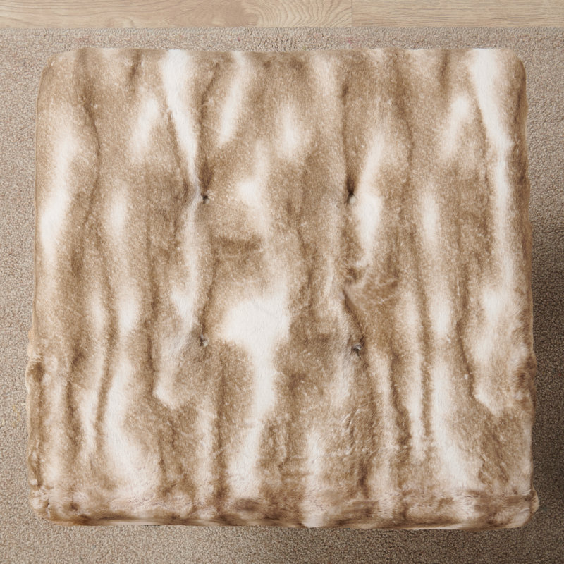 Omkar Upholstered Ottoman, Taupe 100% Polyester