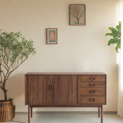 Armoire d'appoint en bois massif pour rangement