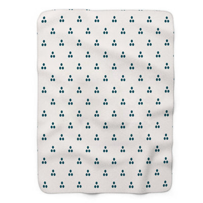 Blue Dotty - 1 Piece Premium Sherpa Blanket