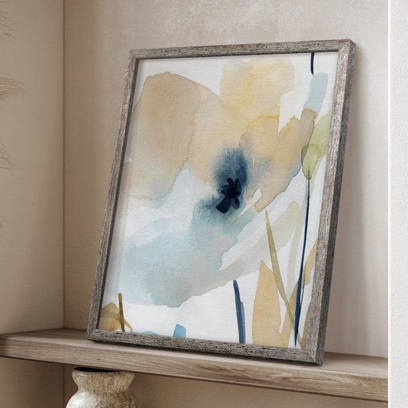 Blooming Wash II Framed Print - Solid Wood 46944, 30'' H x 24'' W