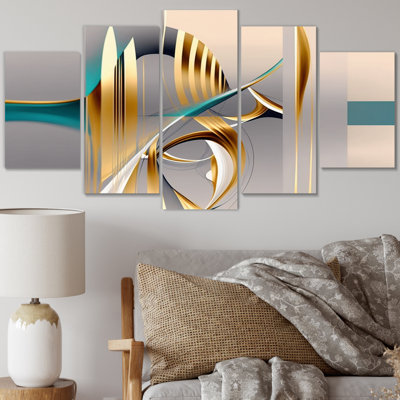 Jannie - Fractals, reproduction sur toile - 5 panneaux