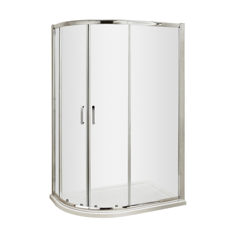 Pacific Offset Quadrant Shower Enclosure, 120cm H x 90cm W x 0.6cm D